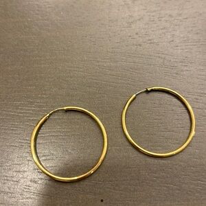 Gold tone hoops